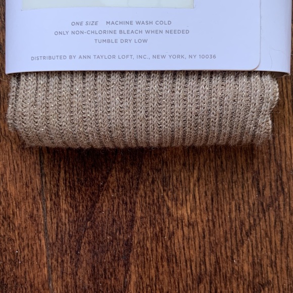 LOFT Light Brown Metallic Boot Socks New With Tag - Picture 6 of 9
